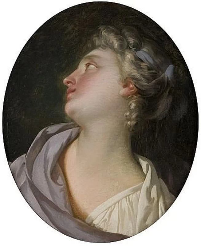 Studio di testa di donna di profilo